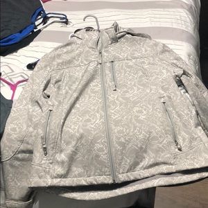 White and cream water proof jacket